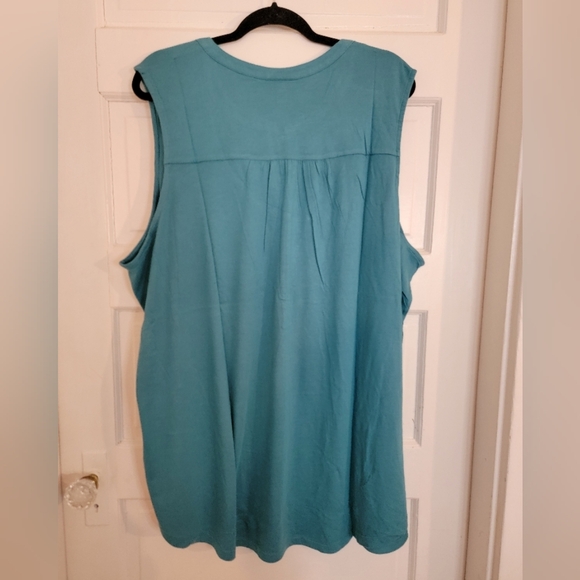 J.Jill Aqua Blue V-Neck Sleeveless Tank Top 3XL - Picture 3 of 7